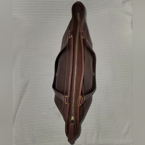 Vintage Coach Tribeca Mohogany Leather Tote Bag - Picture 6 of 16